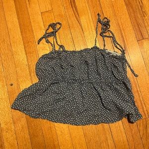 pacsun blue and white floral tank top